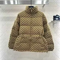 Cheap Gucci Down Feather Coat Long Sleeved For Women #1400408 Replica Wholesale [$128.00 USD] [ITEM#1400408] on Replica Gucci Down Feather Coat