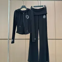 Cheap Chrome Hearts Tracksuits Long Sleeved For Women #1400432 Replica Wholesale [$102.00 USD] [ITEM#1400432] on Replica Chrome Hearts Tracksuits