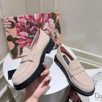 Cheap Dolce &amp; Gabbana D&amp;G Leather Shoes For Women #1400756 Replica Wholesale [$122.00 USD] [ITEM#1400756] on Replica Dolce &amp; Gabbana D&amp;G Leather Shoes