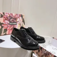 Cheap Dolce &amp; Gabbana D&amp;G Leather Shoes For Women #1400760 Replica Wholesale [$122.00 USD] [ITEM#1400760] on Replica Dolce &amp; Gabbana D&amp;G Leather Shoes