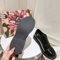 Cheap Dolce &amp; Gabbana D&amp;G Leather Shoes For Women #1400760 Replica Wholesale [$122.00 USD] [ITEM#1400760] on Replica Dolce &amp; Gabbana D&amp;G Leather Shoes