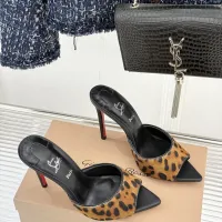 Cheap Christian Louboutin CL Slippers For Women #1400778 Replica Wholesale [$105.00 USD] [ITEM#1400778] on Replica Christian Louboutin CL Slippers