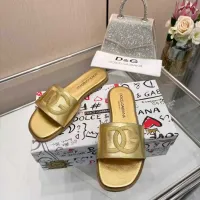 Cheap Dolce &amp; Gabbana D&amp;G Slippers For Women #1400790 Replica Wholesale [$82.00 USD] [ITEM#1400790] on Replica Dolce &amp; Gabbana D&amp;G Slippers