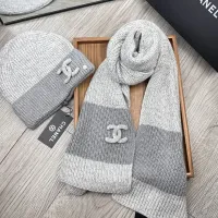 Cheap Chanel Hat and Scarf Set #1401282 Replica Wholesale [$52.00 USD] [ITEM#1401282] on Replica Chanel Hat and Scarf and Glove Set