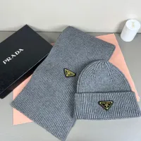 Cheap Prada Hat and Scarf Set #1401877 Replica Wholesale [$45.00 USD] [ITEM#1401877] on Replica Prada Hat and Scarf and Glove Set