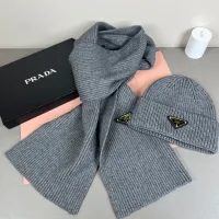 Cheap Prada Hat and Scarf Set #1401877 Replica Wholesale [$45.00 USD] [ITEM#1401877] on Replica Prada Hat and Scarf and Glove Set