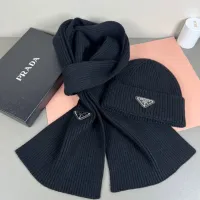 Cheap Prada Hat and Scarf Set #1401878 Replica Wholesale [$45.00 USD] [ITEM#1401878] on Replica Prada Hat and Scarf and Glove Set