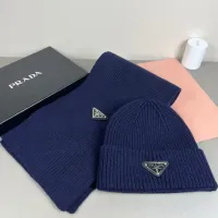 Cheap Prada Hat and Scarf Set #1401881 Replica Wholesale [$45.00 USD] [ITEM#1401881] on Replica Prada Hat and Scarf and Glove Set