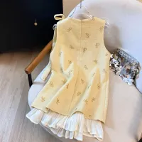 Cheap MIU MIU Dresses Sleeveless For Women #1401918 Replica Wholesale [$72.00 USD] [ITEM#1401918] on Replica MIU MIU Dresses