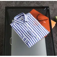 Cheap Hermes Shirts Long Sleeved For Men #1402042 Replica Wholesale [$40.00 USD] [ITEM#1402042] on Replica Hermes Shirts
