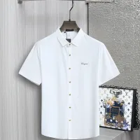 Cheap Salvatore Ferragamo Shirts Short Sleeved For Men #1402767 Replica Wholesale [$52.00 USD] [ITEM#1402767] on Replica Salvatore Ferragamo Shirts