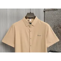 Cheap Salvatore Ferragamo Shirts Short Sleeved For Men #1402768 Replica Wholesale [$52.00 USD] [ITEM#1402768] on Replica Salvatore Ferragamo Shirts