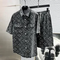 Cheap Louis Vuitton LV Tracksuits Short Sleeved For Men #1404306 Replica Wholesale [$82.00 USD] [ITEM#1404306] on Replica Louis Vuitton LV Tracksuits