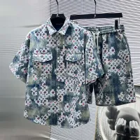 Cheap Louis Vuitton LV Tracksuits Short Sleeved For Men #1404308 Replica Wholesale [$82.00 USD] [ITEM#1404308] on Replica Louis Vuitton LV Tracksuits