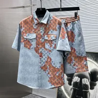 Cheap Louis Vuitton LV Tracksuits Short Sleeved For Men #1404345 Replica Wholesale [$82.00 USD] [ITEM#1404345] on Replica Louis Vuitton LV Tracksuits