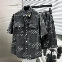 Cheap Louis Vuitton LV Tracksuits Short Sleeved For Men #1404446 Replica Wholesale [$82.00 USD] [ITEM#1404446] on Replica Louis Vuitton LV Tracksuits