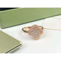 Cheap Van Cleef &amp; Arpels Rings In Rose Gold For Women #1406728 Replica Wholesale [$23.00 USD] [ITEM#1406728] on Replica Van Cleef &amp; Arpels Rings