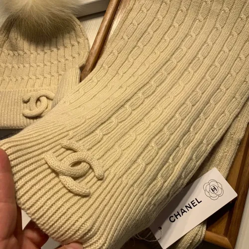 Cheap Chanel Hat and Scarf Set #1407443 Replica Wholesale [$68.00 USD] [ITEM#1407443] on Replica Chanel Hat and Scarf and Glove Set