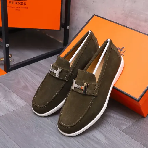Cheap Hermes Leather Shoes For Men #1407764 Replica Wholesale [$102.00 USD] [ITEM#1407764] on Replica Hermes Leather Shoes