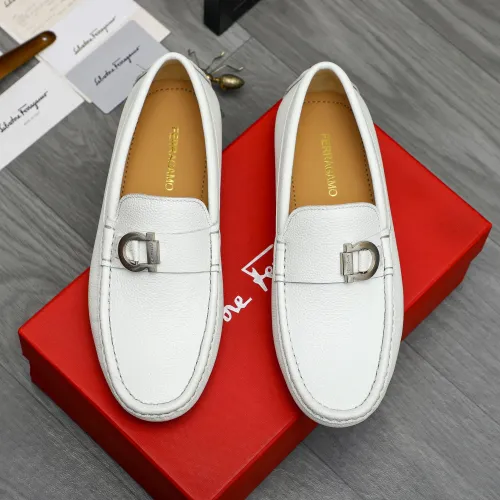 Cheap Salvatore Ferragamo Leather Shoes For Men #1407789 Replica Wholesale [$82.00 USD] [ITEM#1407789] on Replica Salvatore Ferragamo Leather Shoes