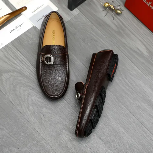 Cheap Salvatore Ferragamo Leather Shoes For Men #1407790 Replica Wholesale [$82.00 USD] [ITEM#1407790] on Replica Salvatore Ferragamo Leather Shoes
