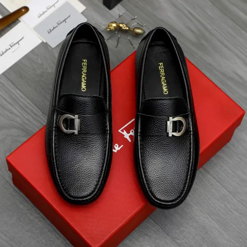 Cheap Salvatore Ferragamo Leather Shoes For Men #1407791 Replica Wholesale [$82.00 USD] [ITEM#1407791] on Replica Salvatore Ferragamo Leather Shoes