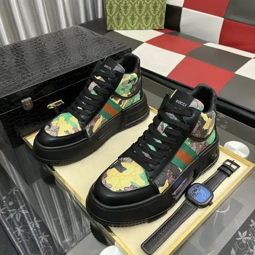 Cheap Gucci High Tops Shoes For Men #1408217 Replica Wholesale [$85.00 USD] [ITEM#1408217] on Replica Gucci High Tops Shoes