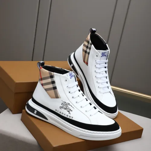 Cheap Burberry High Tops Shoes For Men #1408221 Replica Wholesale [$85.00 USD] [ITEM#1408221] on Replica Burberry High Tops Shoes