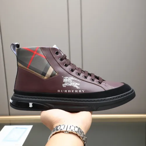 Cheap Burberry High Tops Shoes For Men #1408222 Replica Wholesale [$85.00 USD] [ITEM#1408222] on Replica Burberry High Tops Shoes