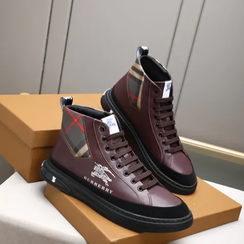 Cheap Burberry High Tops Shoes For Men #1408222 Replica Wholesale [$85.00 USD] [ITEM#1408222] on Replica Burberry High Tops Shoes