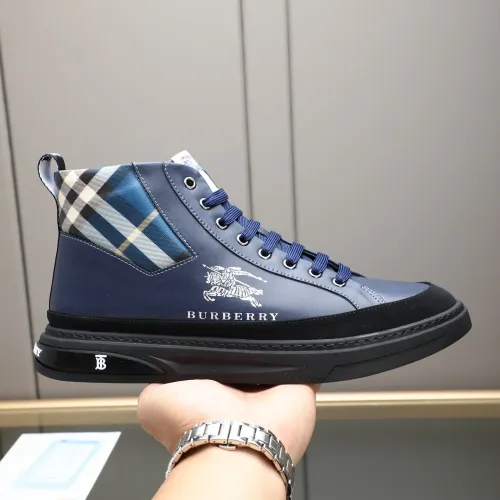 Cheap Burberry High Tops Shoes For Men #1408223 Replica Wholesale [$85.00 USD] [ITEM#1408223] on Replica Burberry High Tops Shoes