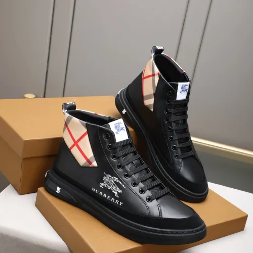 Cheap Burberry High Tops Shoes For Men #1408224 Replica Wholesale [$85.00 USD] [ITEM#1408224] on Replica Burberry High Tops Shoes