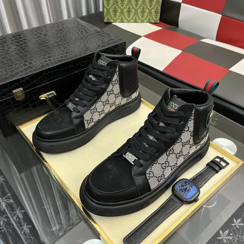 Cheap Gucci High Tops Shoes For Men #1408229 Replica Wholesale [$85.00 USD] [ITEM#1408229] on Replica Gucci High Tops Shoes