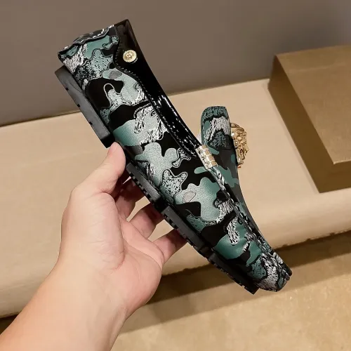 Cheap Versace Leather Shoes For Men #1408365 Replica Wholesale [$76.00 USD] [ITEM#1408365] on Replica Versace Leather Shoes