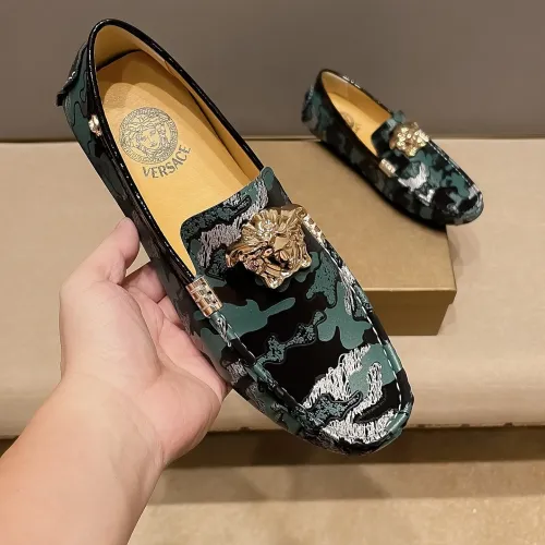 Cheap Versace Leather Shoes For Men #1408365 Replica Wholesale [$76.00 USD] [ITEM#1408365] on Replica Versace Leather Shoes