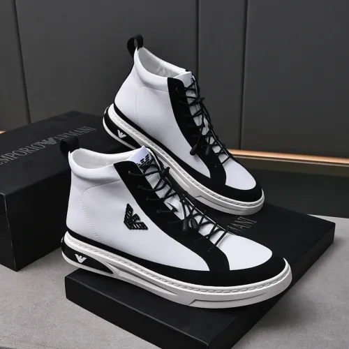 Cheap Armani High Tops Shoes For Men #1408398 Replica Wholesale [$82.00 USD] [ITEM#1408398] on Replica Armani High Tops Shoes