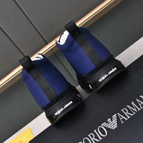 Cheap Armani High Tops Shoes For Men #1408399 Replica Wholesale [$82.00 USD] [ITEM#1408399] on Replica Armani High Tops Shoes