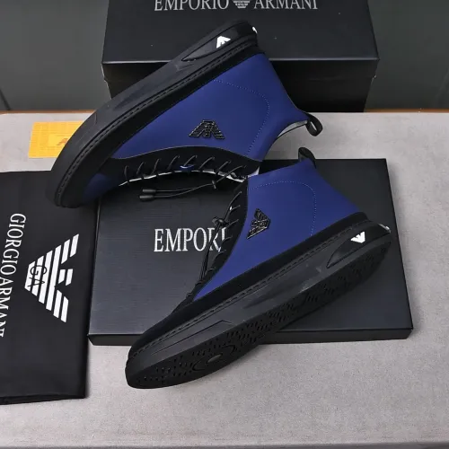 Cheap Armani High Tops Shoes For Men #1408399 Replica Wholesale [$82.00 USD] [ITEM#1408399] on Replica Armani High Tops Shoes