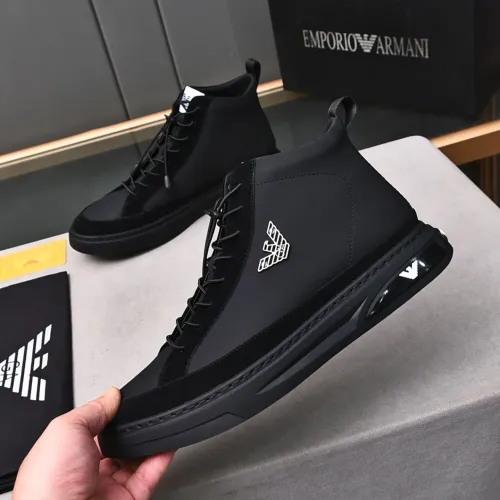 Cheap Armani High Tops Shoes For Men #1408400 Replica Wholesale [$82.00 USD] [ITEM#1408400] on Replica Armani High Tops Shoes