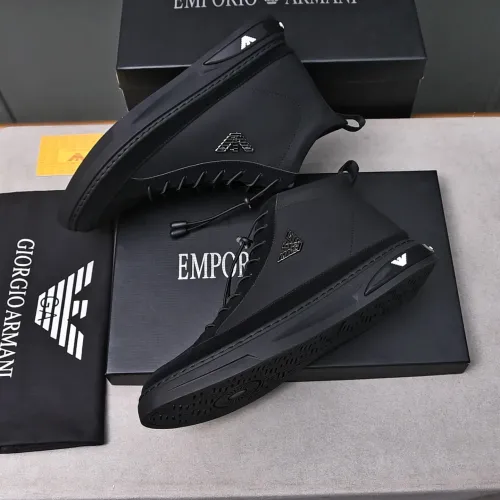 Cheap Armani High Tops Shoes For Men #1408400 Replica Wholesale [$82.00 USD] [ITEM#1408400] on Replica Armani High Tops Shoes