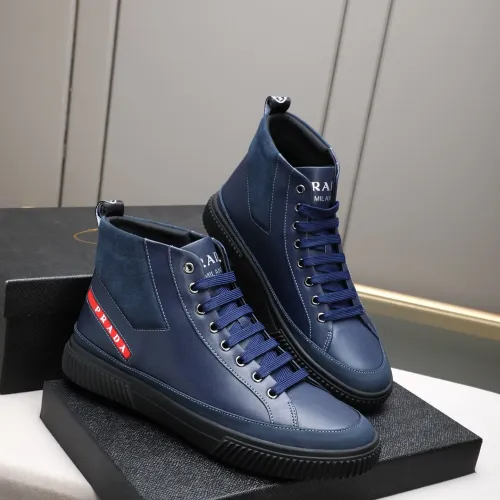 Cheap Prada High Top Shoes For Men #1408403 Replica Wholesale [$82.00 USD] [ITEM#1408403] on Replica Prada High Top Shoes
