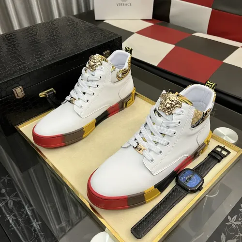 Cheap Versace High Tops Shoes For Men #1408405 Replica Wholesale [$82.00 USD] [ITEM#1408405] on Replica Versace High Tops Shoes