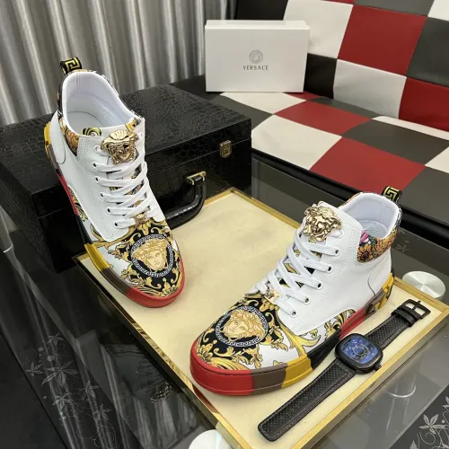 Cheap Versace High Tops Shoes For Men #1408407 Replica Wholesale [$82.00 USD] [ITEM#1408407] on Replica Versace High Tops Shoes