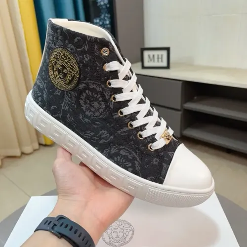 Cheap Versace High Tops Shoes For Men #1408412 Replica Wholesale [$80.00 USD] [ITEM#1408412] on Replica Versace High Tops Shoes