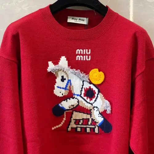 Cheap MIU MIU Sweaters Long Sleeved For Women #1408444 Replica Wholesale [$102.00 USD] [ITEM#1408444] on Replica MIU MIU Sweaters