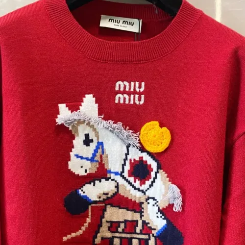 Cheap MIU MIU Sweaters Long Sleeved For Women #1408444 Replica Wholesale [$102.00 USD] [ITEM#1408444] on Replica MIU MIU Sweaters