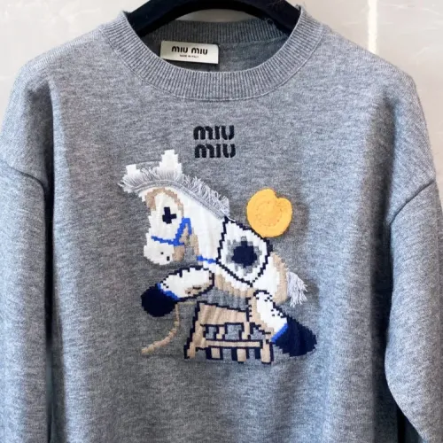 Cheap MIU MIU Sweaters Long Sleeved For Women #1408445 Replica Wholesale [$102.00 USD] [ITEM#1408445] on Replica MIU MIU Sweaters