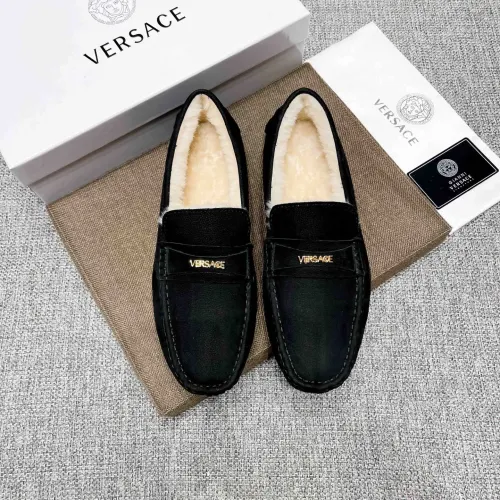 Cheap Versace Leather Shoes For Men #1408512 Replica Wholesale [$80.00 USD] [ITEM#1408512] on Replica Versace Leather Shoes