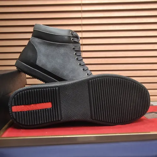 Cheap Prada High Top Shoes For Men #1408513 Replica Wholesale [$92.00 USD] [ITEM#1408513] on Replica Prada High Top Shoes