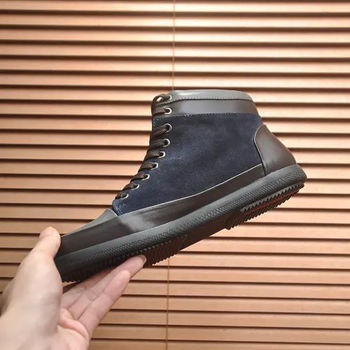 Cheap Prada High Top Shoes For Men #1408514 Replica Wholesale [$92.00 USD] [ITEM#1408514] on Replica Prada High Top Shoes
